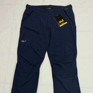 NWT Jack Wolfskin Flex Shield Softshell Men's Activate Pants - Night Blue - XXL